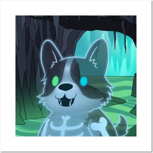 Spooky Ghost Corgi Posters and Art